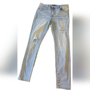 Light Blue Skinny Distressed, Ripped, D. Jeans, 8
